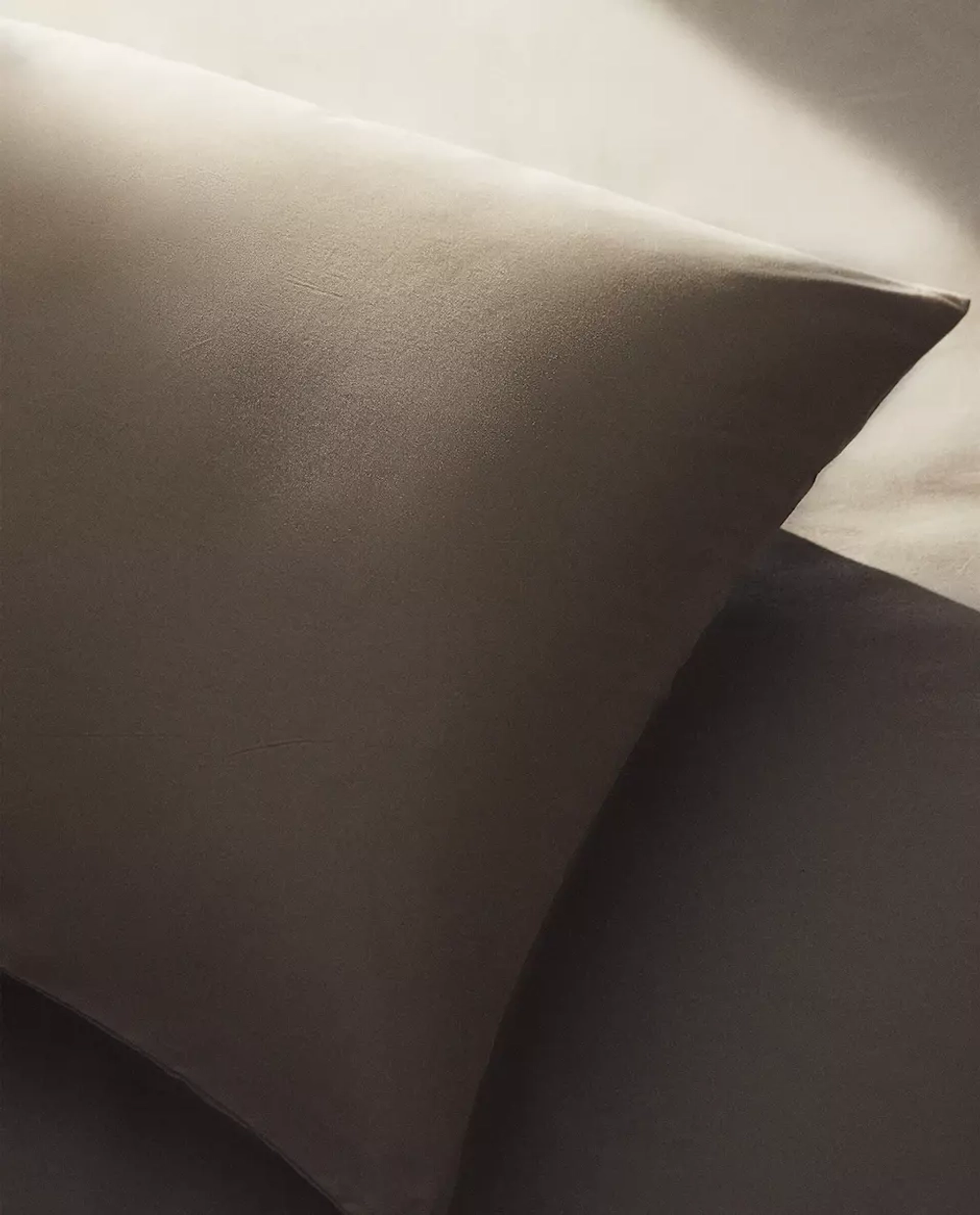 ZARA HOME (200 НИТЕЙ) НАВОЛОЧКА ИЗ ПЕРКАЛЯ, СЕРЫЙ