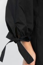 Блуза с завязками Ажур (черная) Б14387-10М LT Collection