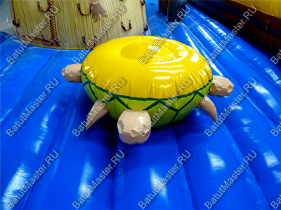 Коммерческий надувной батут "Корабль с осьминогом" 19*9*7 м
