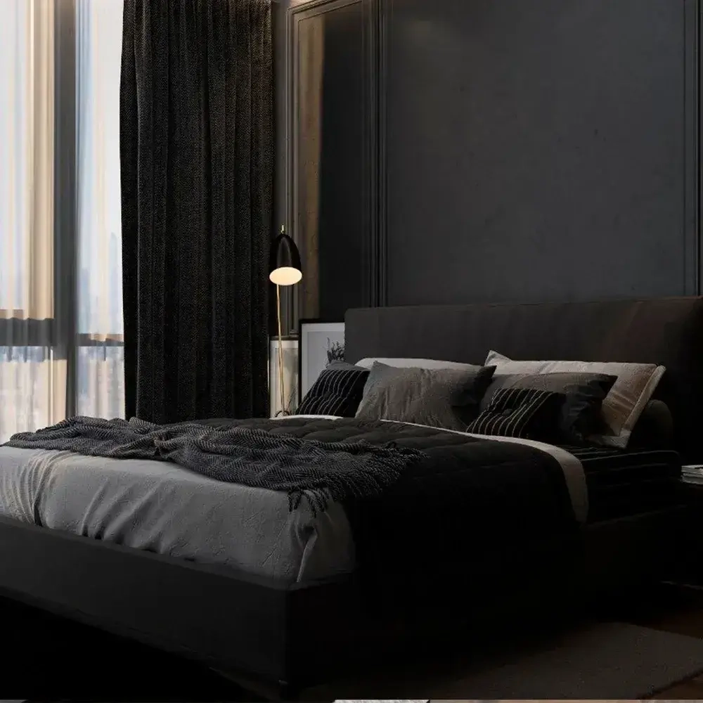 Краска Радуга Black для стен и потолков черная 0,9 л