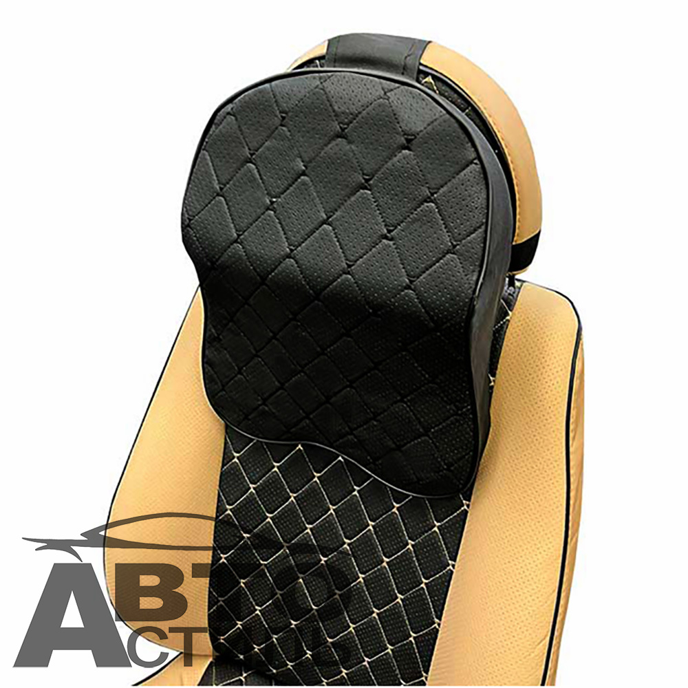 Подушка на подголовник Coolpart - MAXIMAL (1шт) - JJ-51-BLBL черный/шов ромб черн экокожа перфор A