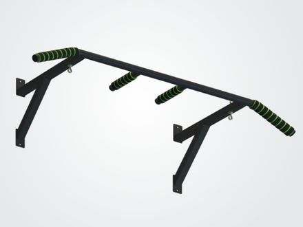 Турник настенный Лайт цв. белый Черный (с грипсами)