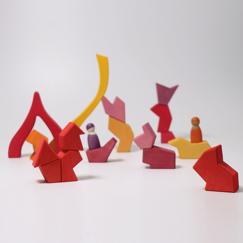 Деревянный конструктор "Темперамент", поддон, 61 деталь