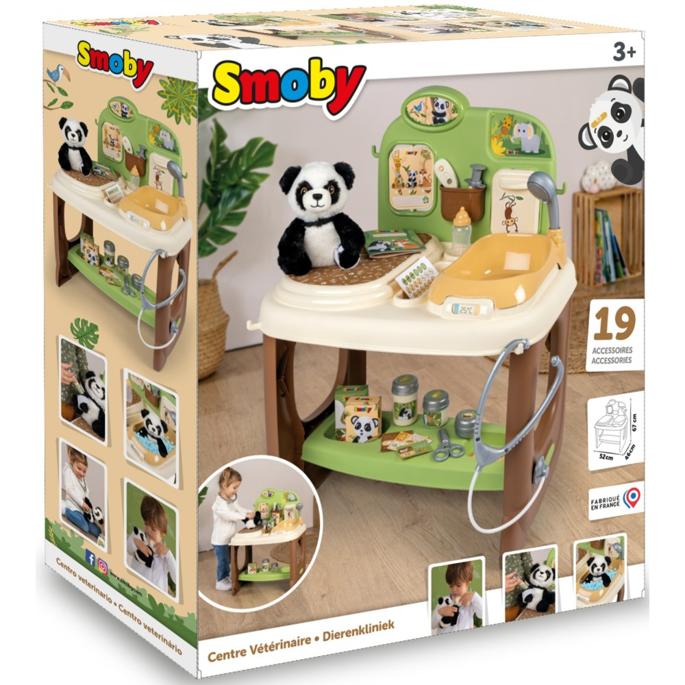 Детский игровой центр ухода за животными Smoby 340406 с пандой и 19 аксессуарами от 3 лет — фото 1