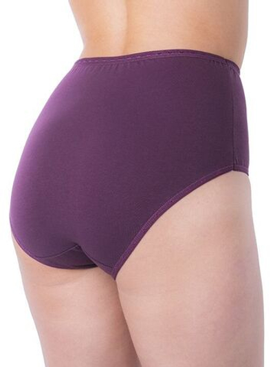 Женские трусы-макси plus size из хлопка (Размер: 58) (Цвет: бордовый)