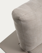 Трехместный уличный диван Vathi с левым шезлонгом цвета таупе, 250 x 159 см