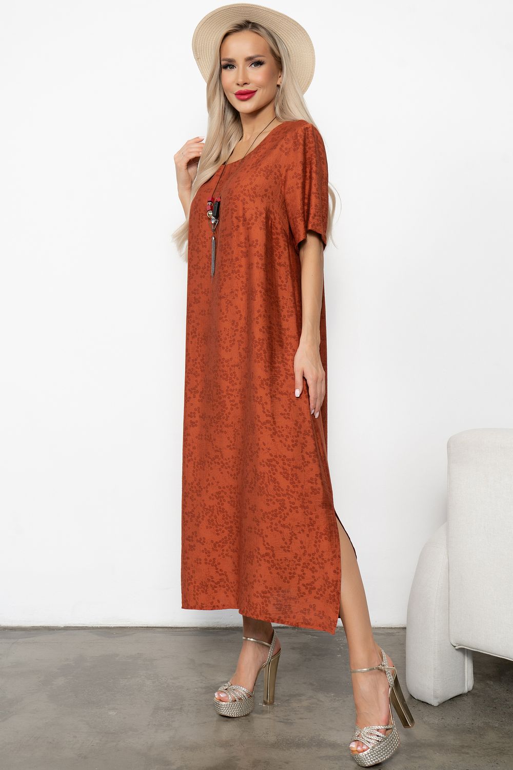 Платье Элиза (терракот) Р11-1219 Nikol