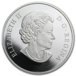 15 долларов. Птица удачи. Голограмма. Канада. Серебро. 2011 год. PROOF