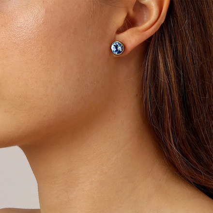 Серьги пусеты Dyrberg Kern DIA SG LIGHT SAPPHIRE 440169