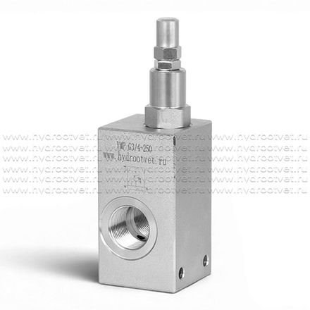 VMP-G3/4-250 - Предохранительный клапан трубный тройником G3/4, 50-250 бар