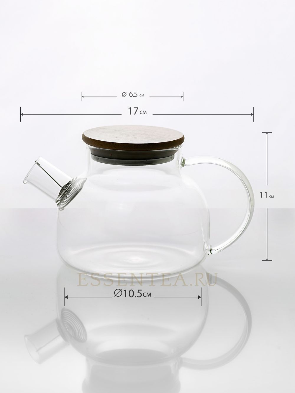 чайник стеклянный с размерами