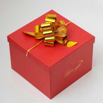 Подарочный бант - шар №3 металлик, цвет золото, для упаковки подарков