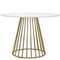 Стол Tyra, Ø110 см, белый/золотой