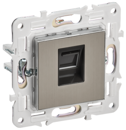 SKANDY Розетка компьютерная RJ45 кат.6 SK-K02N металл никель IEK