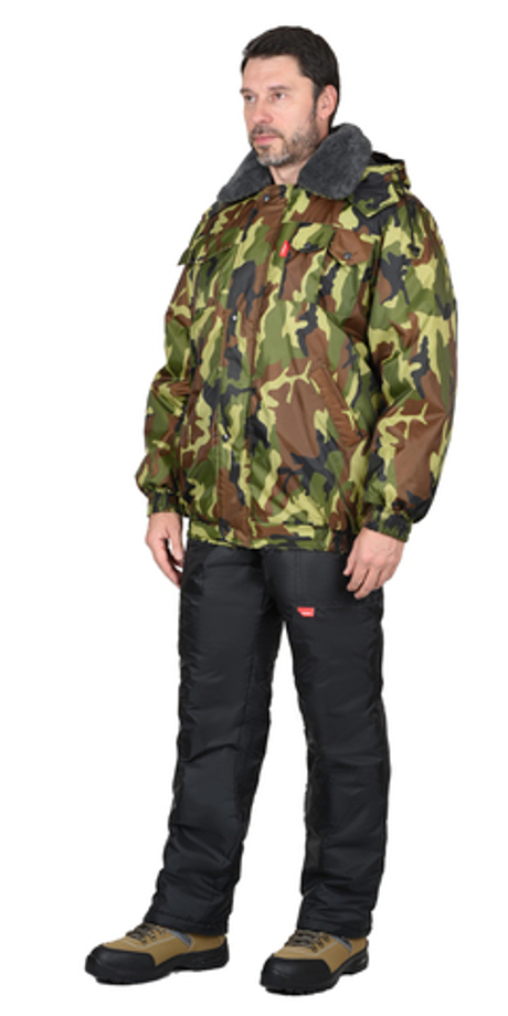 Куртка "ПОЛЮС" кор.,КМФ зеленая (ЧЗ) тк. Оксфорд