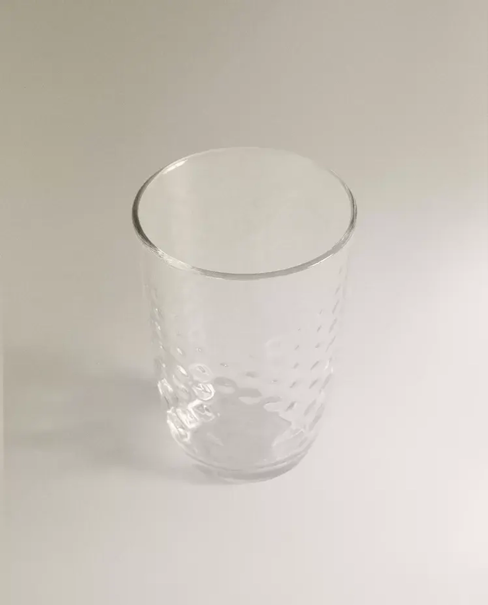 ZARA HOME СТАКАН С РЕЛЬЕФНЫМ УЗОРОМ, ПРОЗРАЧНЫЙ