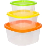 Набор квадратных контейнеров 4 шт. 0,5;0,9;1,55;2,65 л. BioFresh микс