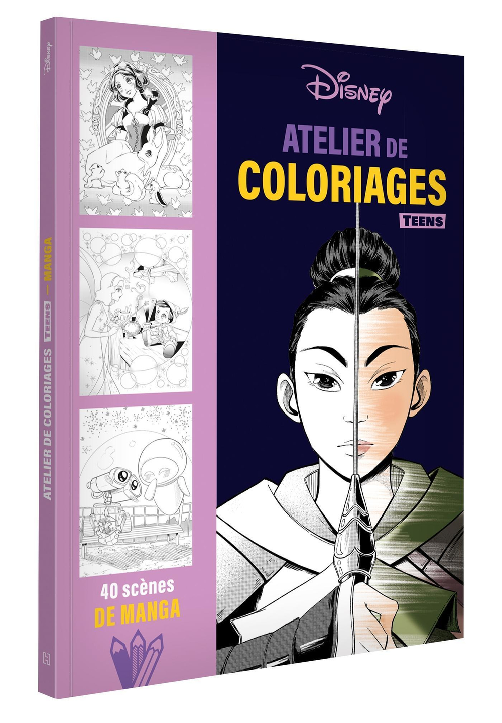 Hachette  раскраска по номерам  DISNEY TEENS - Atelier de coloriages - Manga
