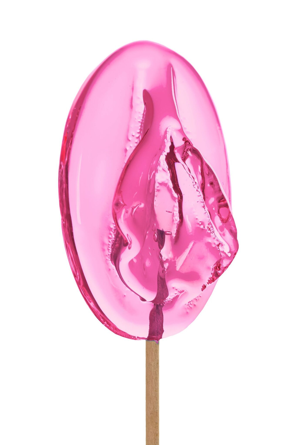 Леденец в форме вагины со вкусом айриш крим - 50 гр. (Цвет: розовый)