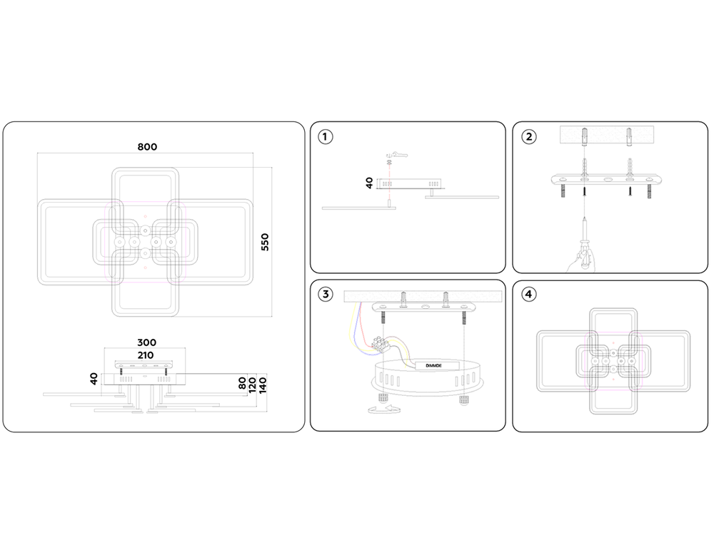Ambrella Потолочный светодиодный светильник с пультом Original FA5307