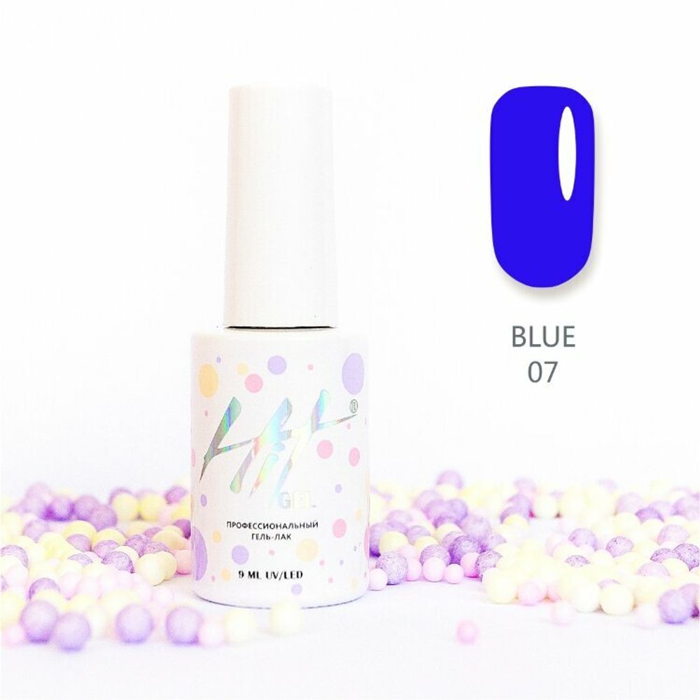 Гель-лак Blue ТМ &quot;HIT gel&quot; №07, 9 мл