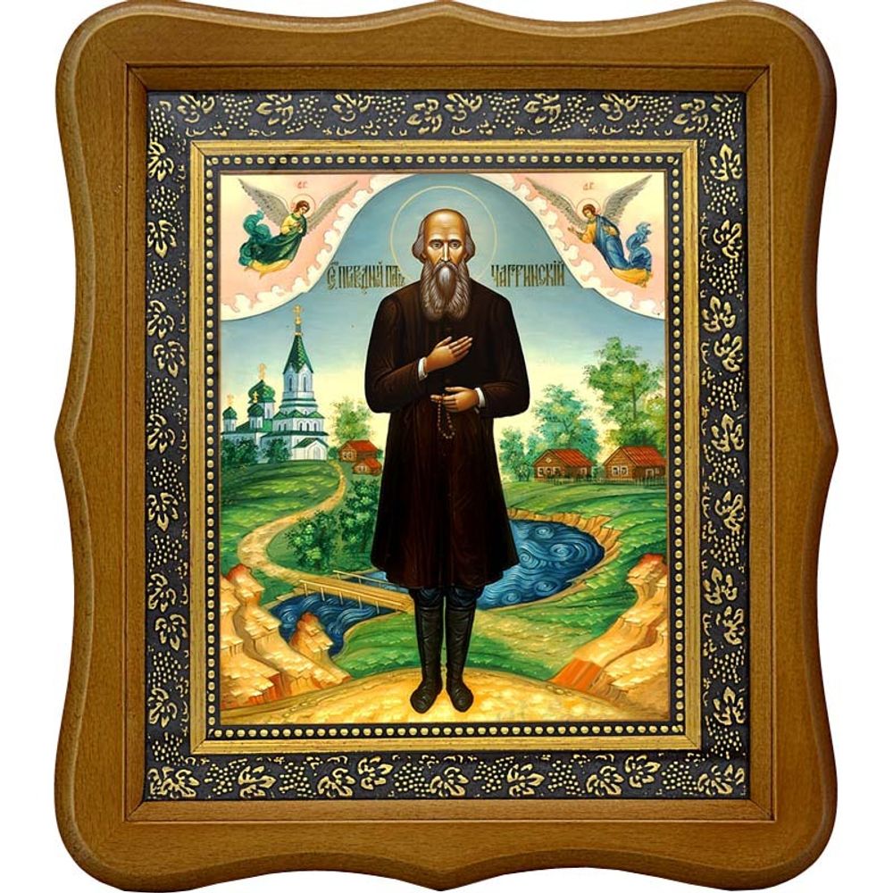 Петр Чагринский преподобный. Икона на холсте.