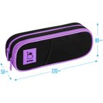 Пенал мягкий 2 отделения, 220*80*50 Berlingo "Working cat", полиэстер, внутр. органайзер