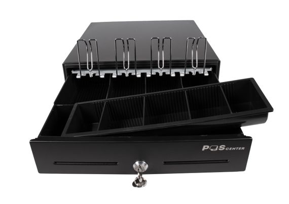 Денежный ящик POScenter 13EМ 330x335x90, механический, PUSH, черный