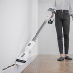 Пылесос вертикальный акк. Greenworks SV24360, 24V, б/щет, 250 Вт, 17 кПа, электрощетка, 2 насадки, LED, белый+серебро, 1х4Ач и ЗУ (4702107UB)