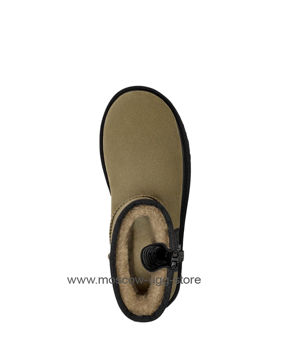 MINI ZIPPER TAPE LOGO-Burnt olive