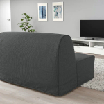 Диван-кровать 2-местный - IKEA LYCKSELE HÅVET/LYCKSELE, 87x100x142см, черный, HAVET ИКЕА