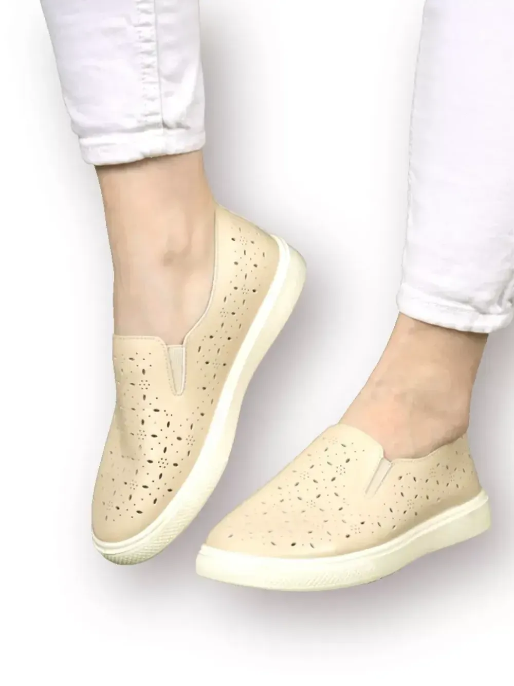 Мокасины летние с перфорацией