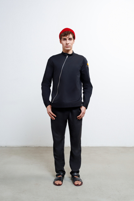 Китель - Cafe Racer на молнии черный