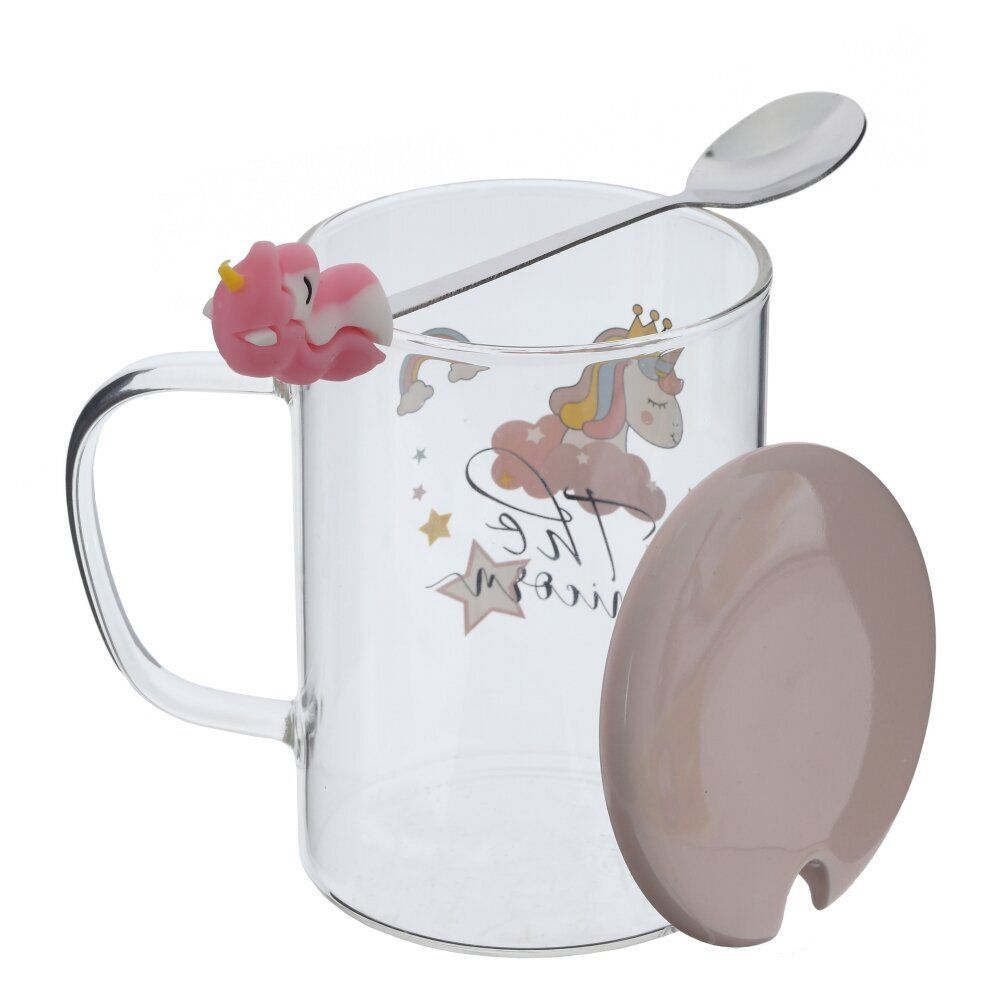 GAEM Кружка с крышкой и ложкой 450 мл, L8 W8 H11 см