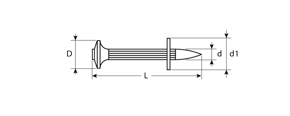 ЗУБР ДГМ 40 х 3.7 мм дюбель-гвоздь монтажный оцинкованный, 15 шт.