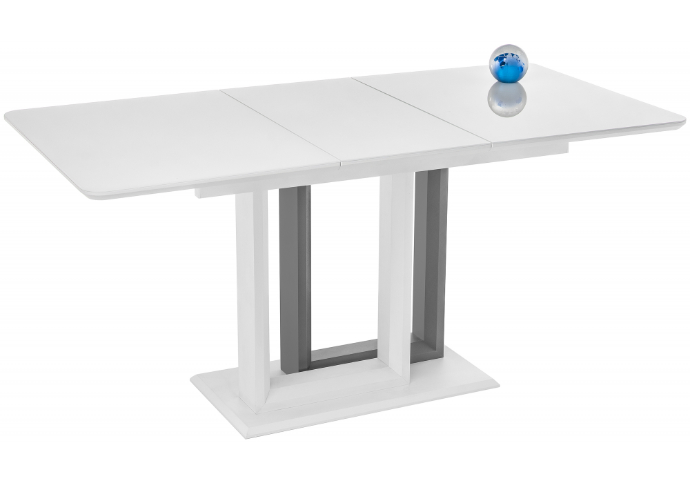 Стол стеклянный Woodville Санса белый, белая шагрень