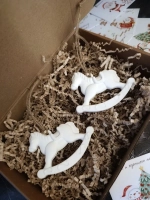 Елочные игрушки "Лошадки" набор 2 шт