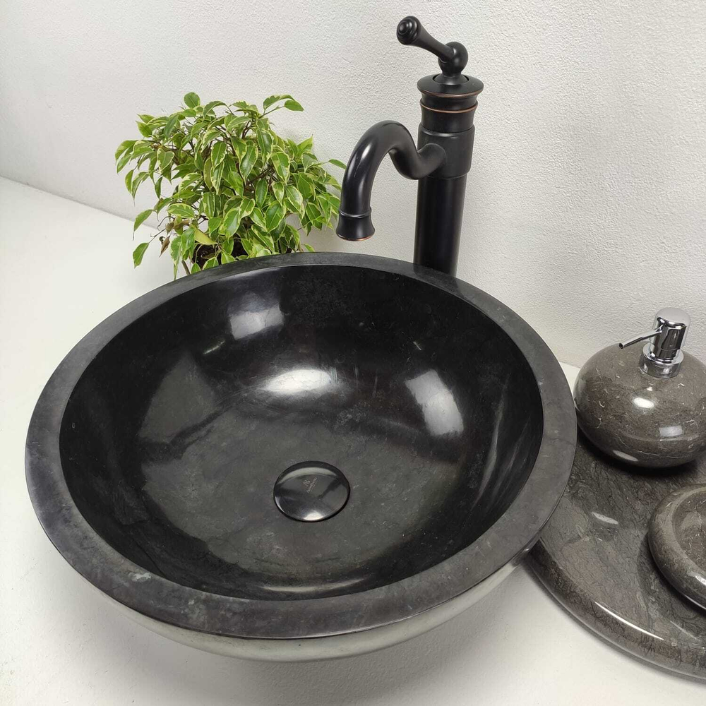 Раковина из мрамора Bowl Black Small BM-61094 40*40*15