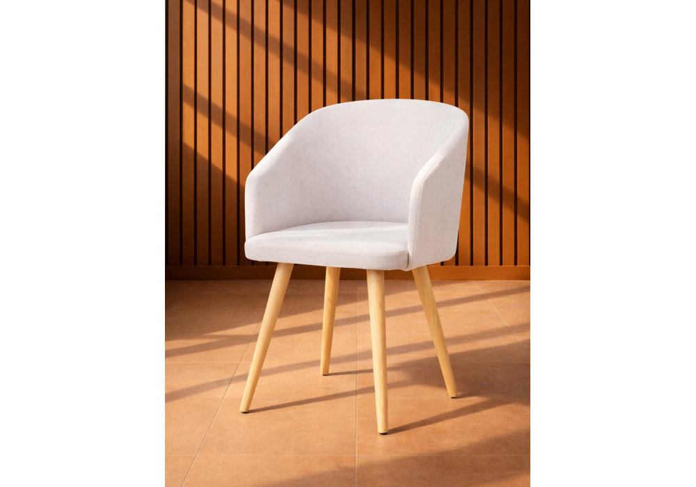 Стул деревянный Woodville Монер светло-серый (glory 36), светлое дерево