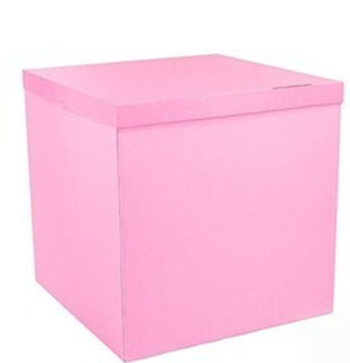 Коробка для шаров (розовая) 60*60*60 см.