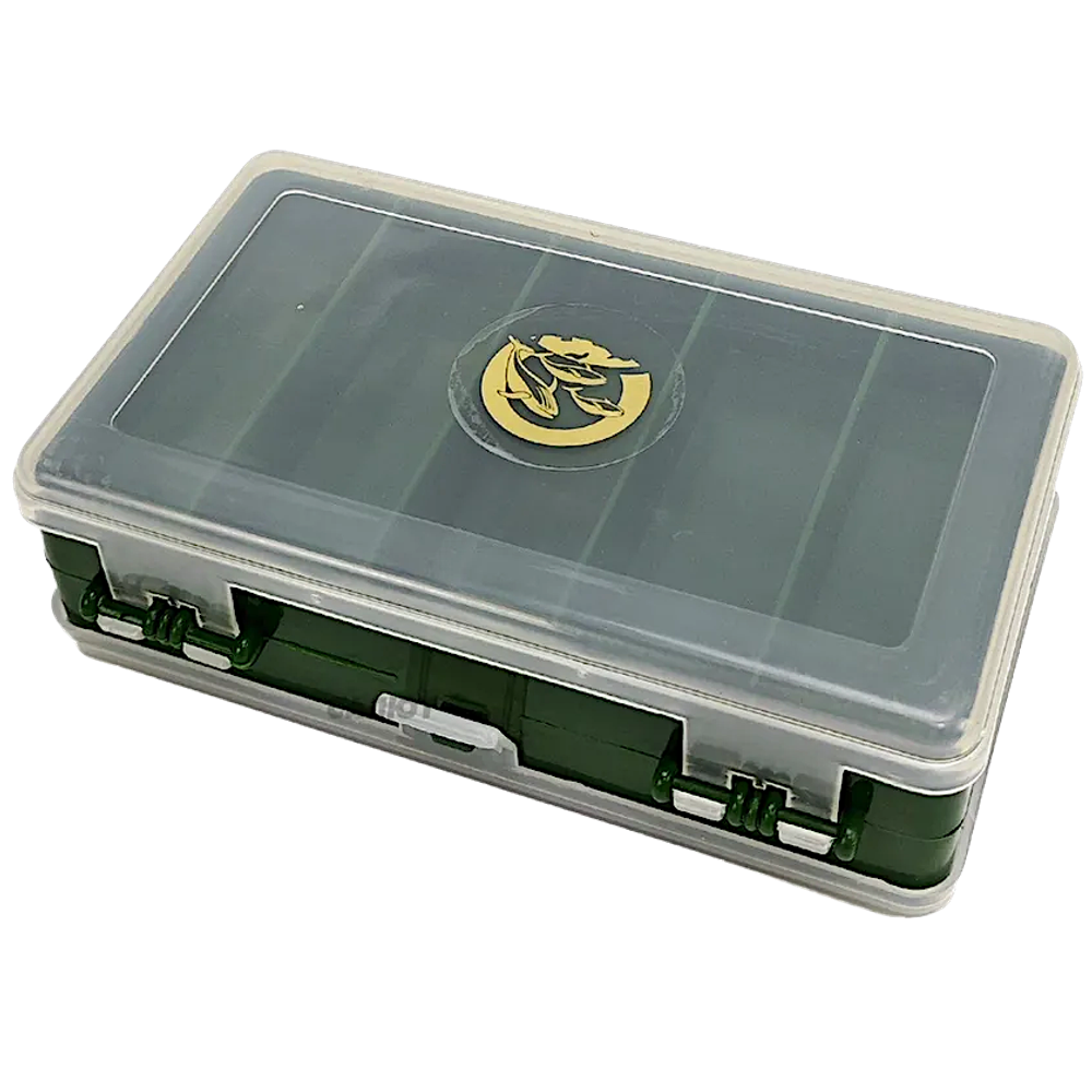 Коробка Три Кита TK-21 Двухсторонняя Зелёная 6+5отд. 154x97x46мм