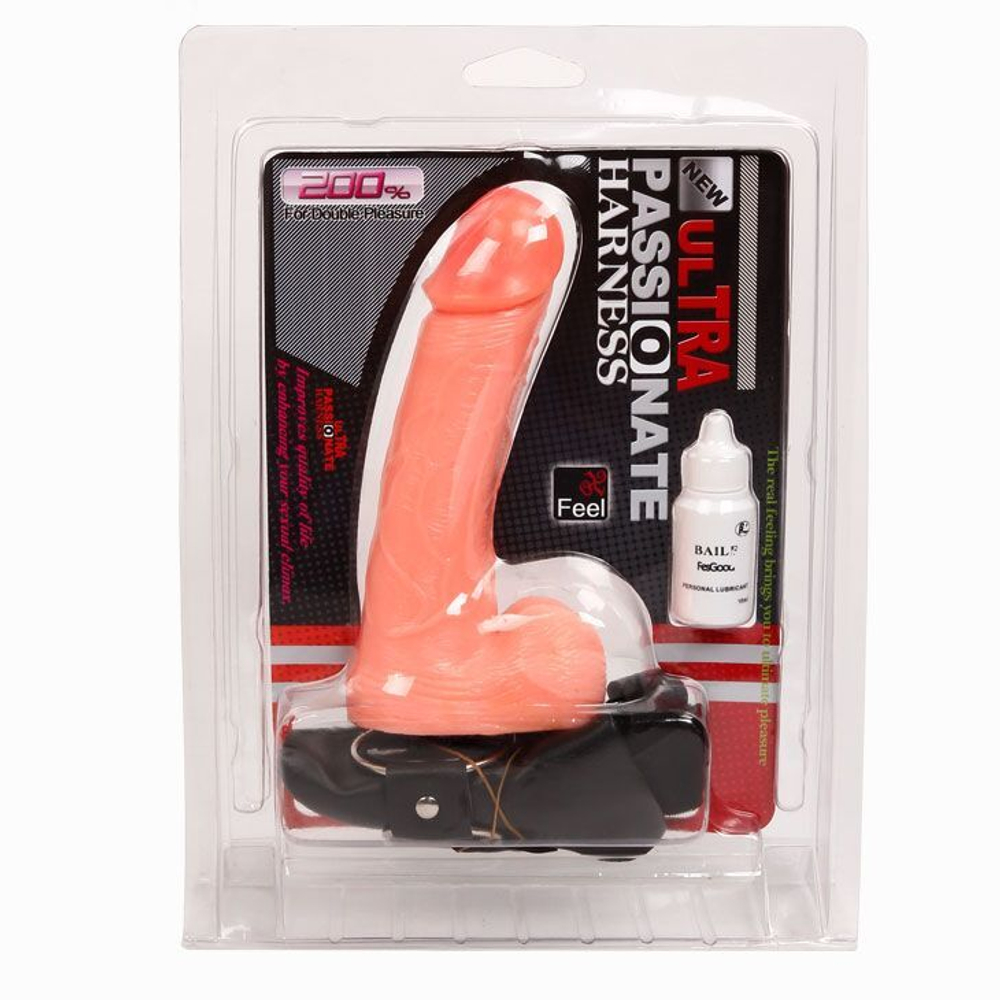 Женский страпон с регулируемыми трусиками - 18 см.