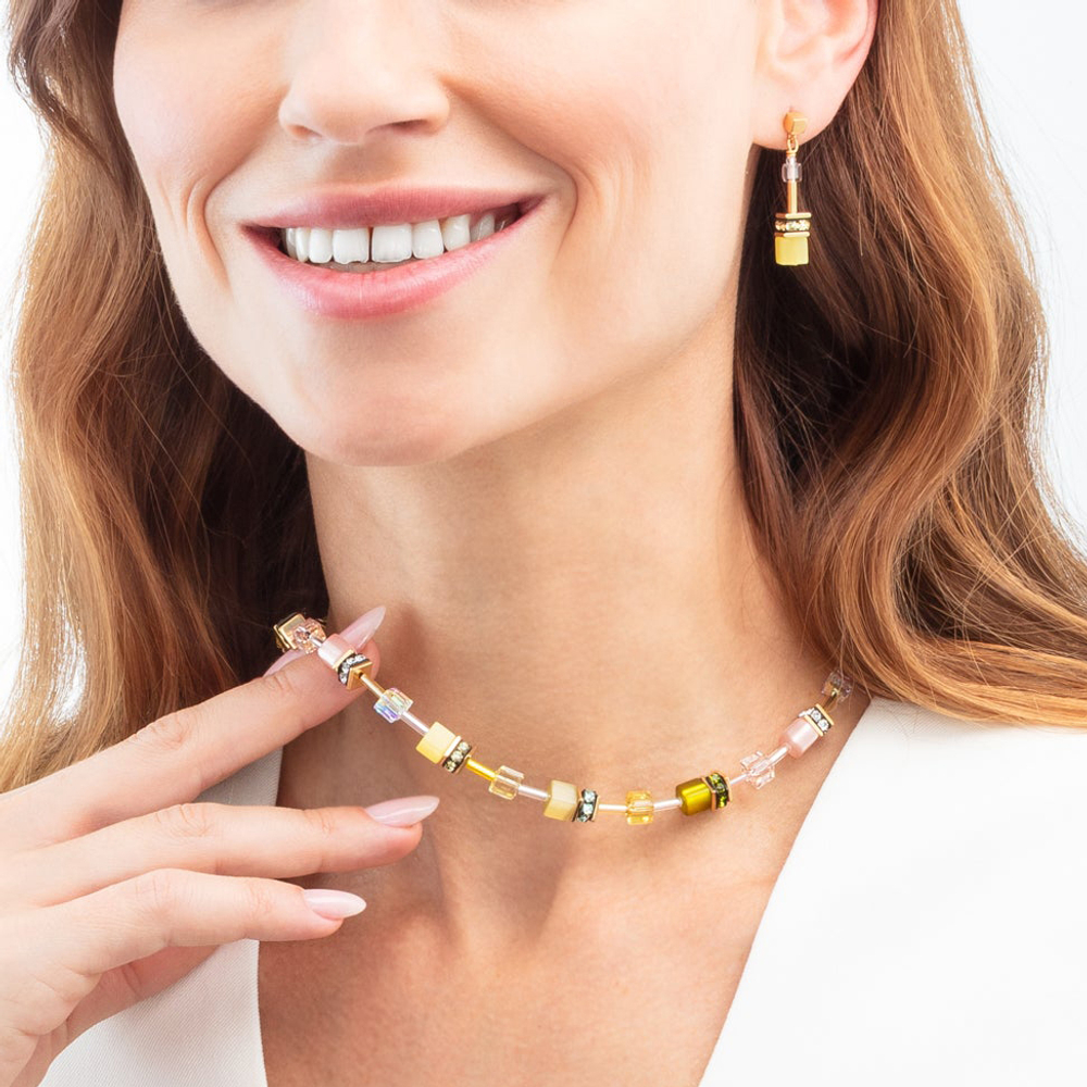 Серьги Coeur de Lion Olive-Yellow 2838/21-0901