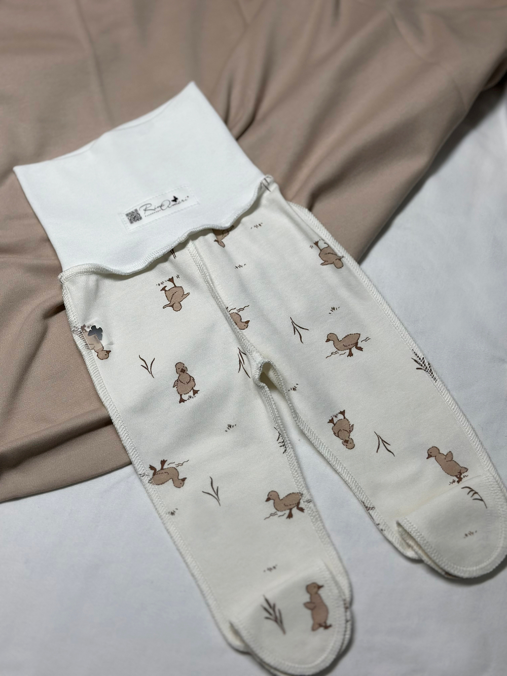 Ползунки швы наружу Утята Экрю RinaAmari