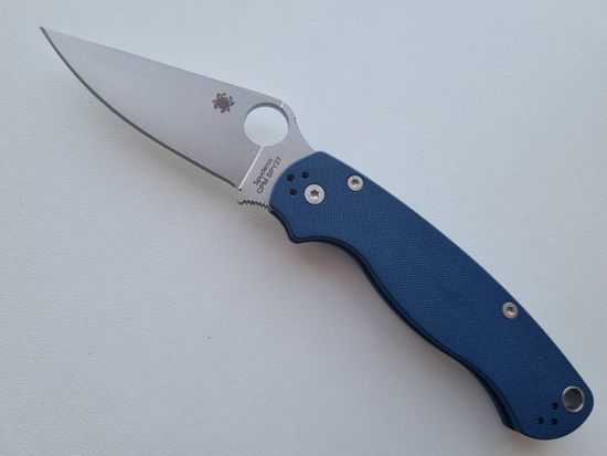 Складной нож Spyderco 81GPCBL2 Paramilitary 2 - нож складн., рукоять-синяя G10, клинок CPM SPY27