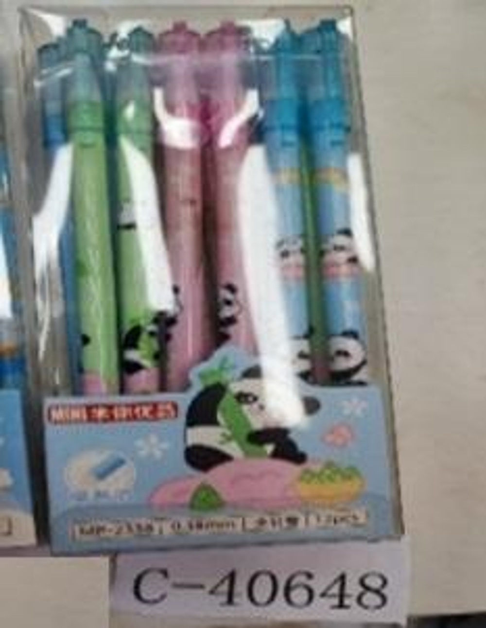 Ручка пиши-стирай гелевая 0,38 мм, синяя "Панда", C-40648