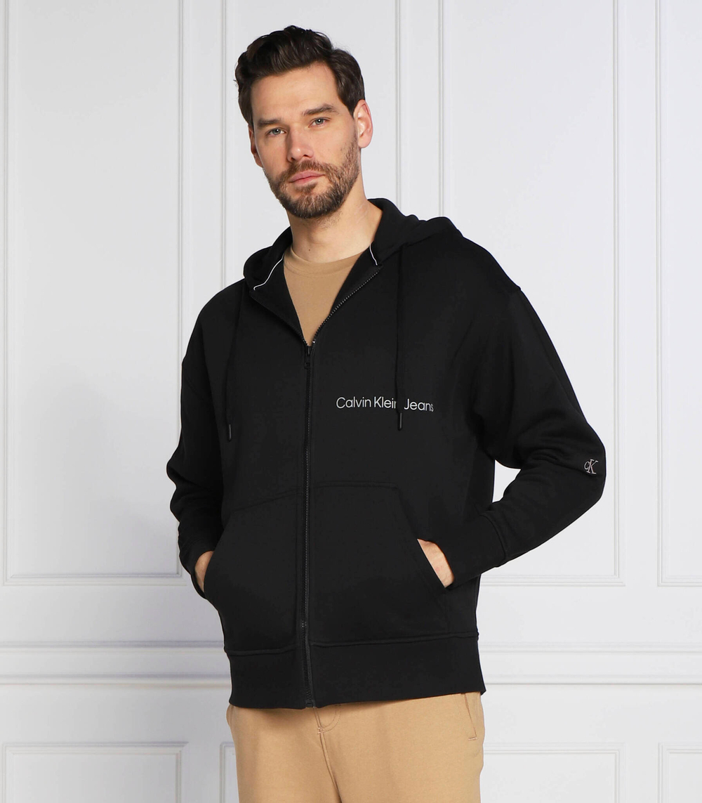 Худи off placed instit zip-through CALVIN KLEIN JEANS - черный(J30J321888)