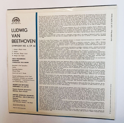Винтажная виниловая пластинка LP Beethoven Бетховен, Czech Philharmonic Orchestra Conductor Paul Kletzki Symphony No. 4 Симфония № 4 (Чехословакия 1978)