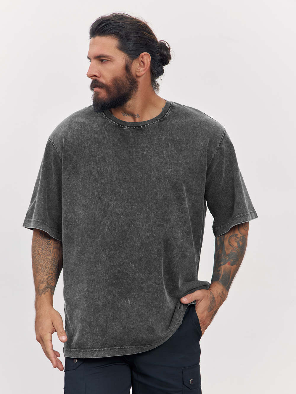 Футболка garment dyed (хаки)