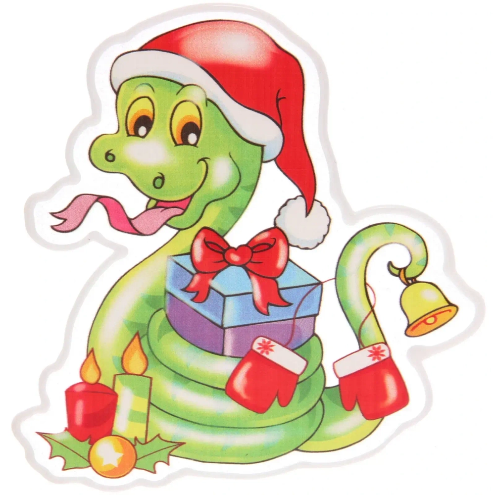 Наклейка на стекло «Змеиный переполох» 20*20 см